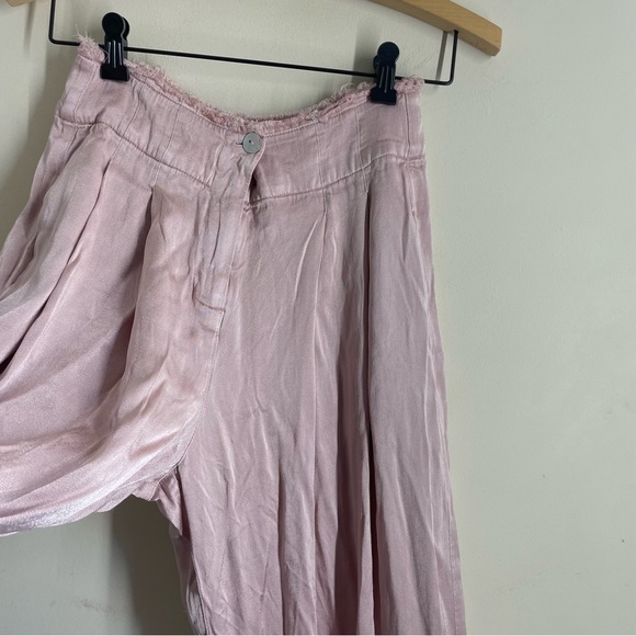 Raquel Allegra Silk Satin Cami Wide Leg Trouser Set Dusty Rose size XS - Picture 7 of 15